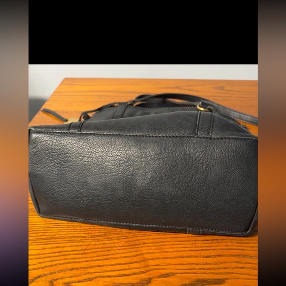 Margot Newyork Black Leather Purse ~ 100% Leather 14”W x 11”T - Picture 15 of 15